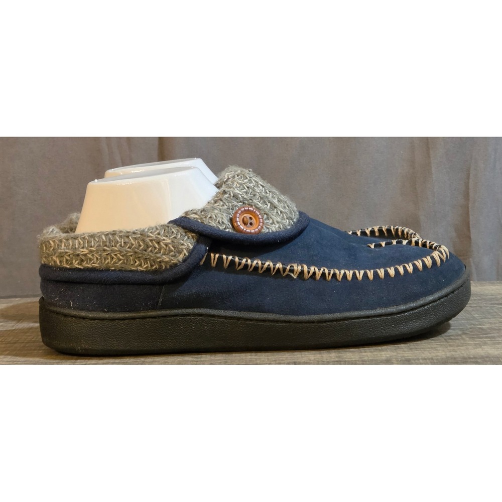Earth Spirit Leather Slippers Women's Size 9-10 Blue Gray